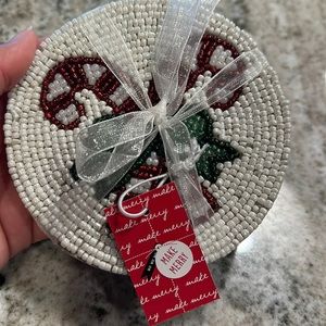 Beads coaster good gift for Christmas 🎅 come with 4